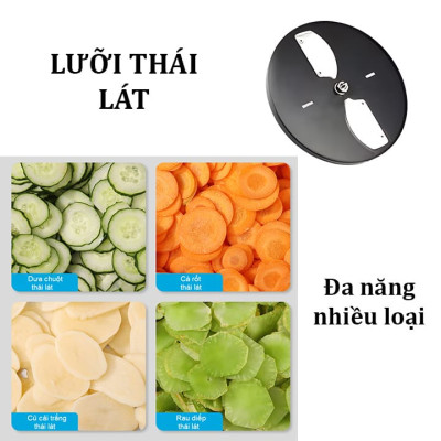Máy thái rau củ quả đa năng chuyên nghiệp thương hiệu Septree ANS-A5, công suất 600W - Hàng Chính Hãng