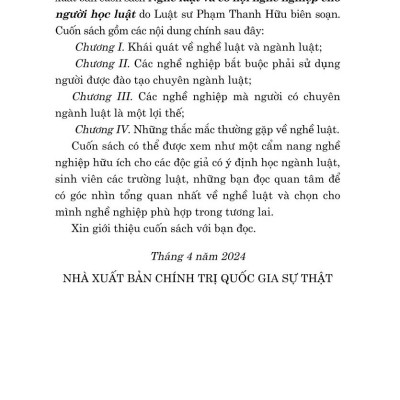 Nghề Luật và cơ hội nghề nghiệp cho người học luật