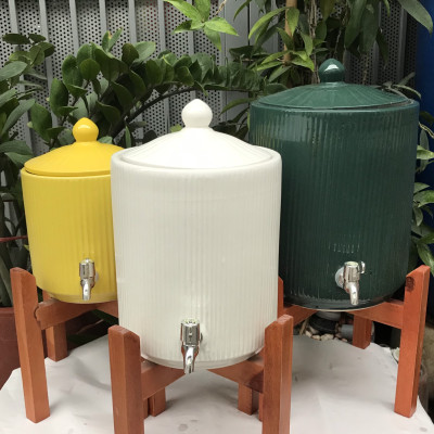 Bình nước sứ Bát Tràng dáng trụ dung tích 4 lít