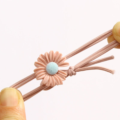 Sét 5 dây buộc tóc hoa cúc khuyết nhiều mầu ngẫu nhiên HD127