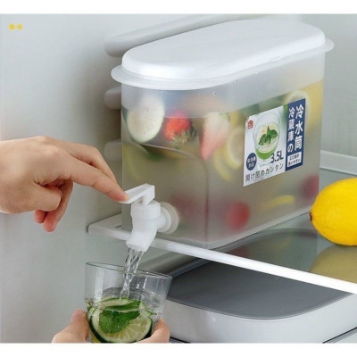 Hộp đựng nước có vòi 3,5L , bình đựng nước để tủ lạnh ,đựng nước trà ,detox ,nước trái cây tiện dụng và cao cấp ,chịu nhiệt cao