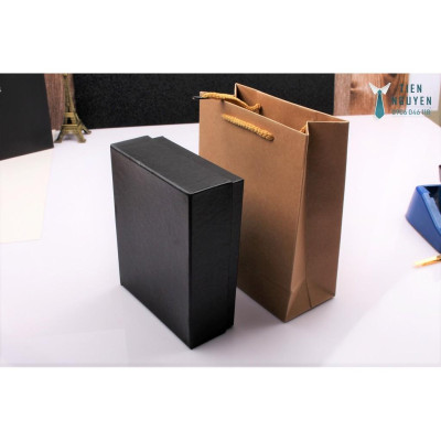 Cavat bộ 3 món kèm hộp túi xách cao cấp màu đen chìm