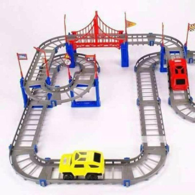 Bộ đồ chơi lắp ráp đường đua ô tô 88 chi tiết