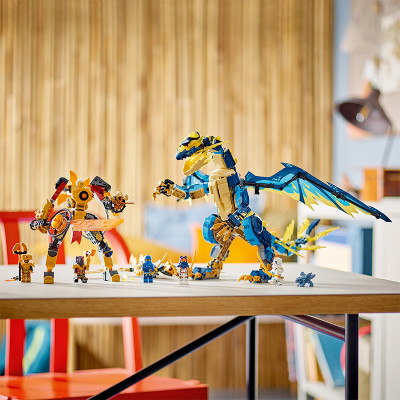 Đồ Chơi Lắp Ráp Rồng Nguyên Tố Đối Đầu Chiến Giáp Đế Vương Lego Ninjago 71796 (1038 chi tiết)