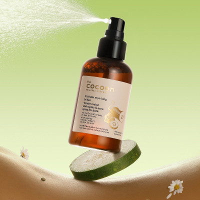 Xịt thâm mụn lưng bí đao cocoon 140ml Thuần Chay