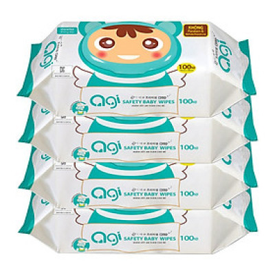 Khăn ướt Agi không mùi V438 (5 gói màu ngẫu nhiên)