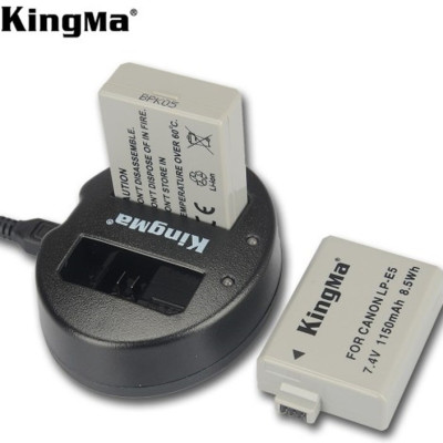 Combo 1 pin 1 sạc Kingma for Canon LP-E5 - Hàng chính hãng