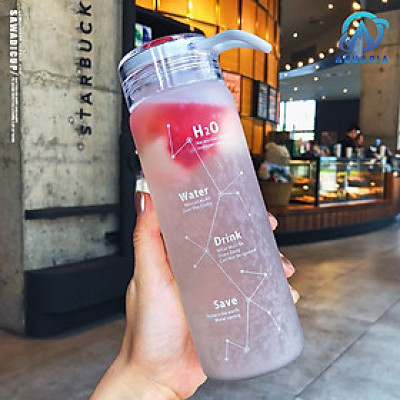 Bình Nước Thủy Tinh WATER Phong Cách Hàn Quốc 460ml 
