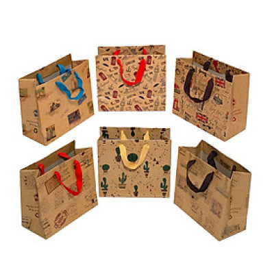 TÚI KRAFT NGANG NHỎ KN002 - 18 X 16 X8 CM - NGẪU NHIÊN