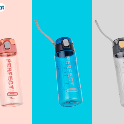 Bình nước thể thao - Bình nước chịu nhiệt 700ml Hokori Việt Nhật. Không mùi ,kháng khuẩn, không chứa BPA an toàn tuyệt đối cho sức khỏe tặng kèm hình dán sticker- Hàng chính hãng