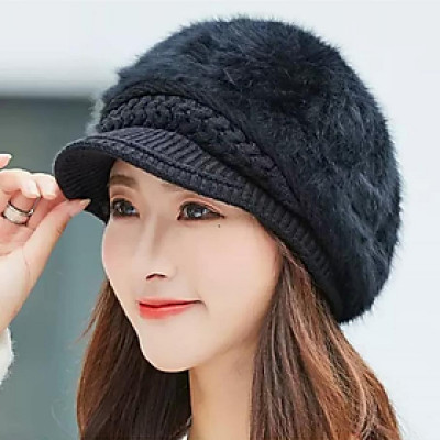 NÓN MŨ LEN BERE LÔNG THỎ THỜI TRANG HÀN QUỐC DN19111708A