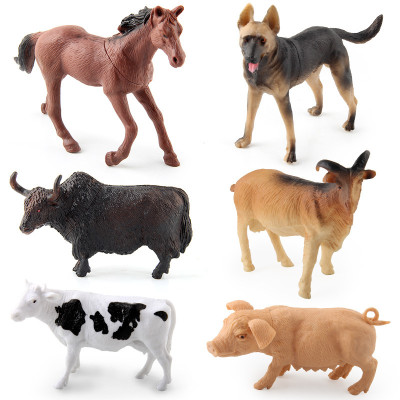 Bộ 6 đồ chơi ĐỘNG VẬT NUÔI nông trại N929-78 size lớn cho bé: NGỰA, BÒ SỮA, CHÓ, DÊ, HEO, BÒ ĐỰC