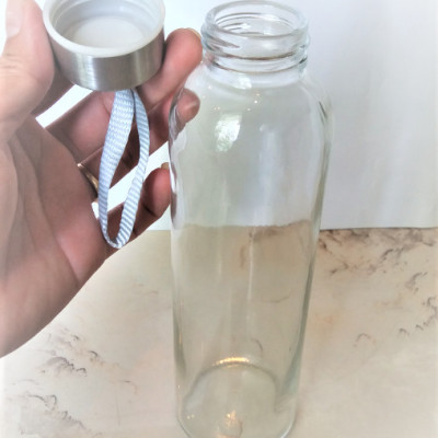 Combo 5 Chai Thủy Tinh đựng nước 500ML - Nắp Thiếc vặn có dây treo (Bình thủy tinh đựng nước, đựng sữa - Chai thủy tinh đựng nước ép)