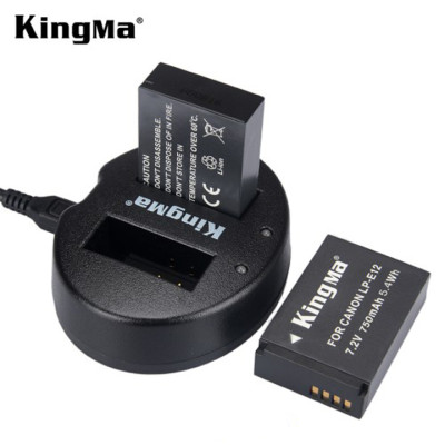 Bộ 2 pin và sạc đôi KingMa LP-E12 cho Canon M10 100D M2 - Hàng chính hãng