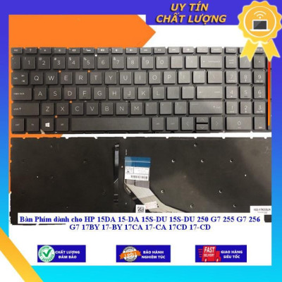 Bàn Phím dùng cho HP 15DA 15-DA 15S-DU 15S-DU 250 G7 255 G7 256 G7 17BY 17-BY 17CA 17-CA 17CD 17-CD - MÀU ĐỒNG - CÓ ĐÈN - Hàng Nhập Khẩu New Seal