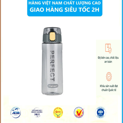 Bình nước thể thao - Bình nước chịu nhiệt 700ml Hokori Việt Nhật. Không mùi ,kháng khuẩn, không chứa BPA an toàn tuyệt đối cho sức khỏe tặng kèm hình dán sticker- Hàng chính hãng