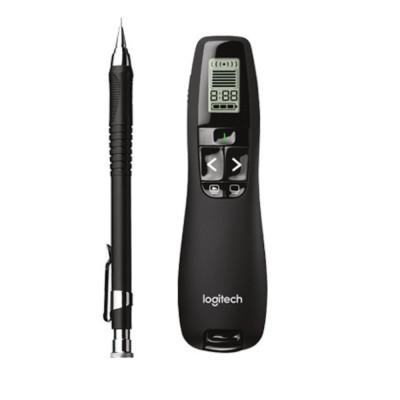 Bút trình chiếu LOGITECH R800 - Có màn hình LCD, phạm vi kết nối 30M - Hàng chính hãng - Bảo hành 36 tháng