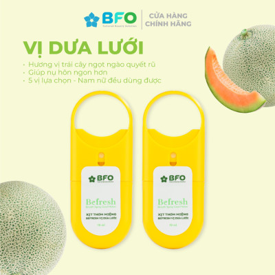 Combo 2 Xịt Thơm Miệng Befresh Cho Hơi Thở Thơm Mát Chỉ Trong 3 Giây Dung Tích 10ml