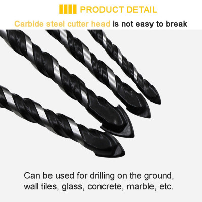 Bộ 5 Mũi Khoan cao cấp Hình Tam Giác Đa Năng Kích Thước 6 / 8 / 10 / 12mm khoan bê tông, sắt, nhôm, gỗ, gạch - miếng lót chuột