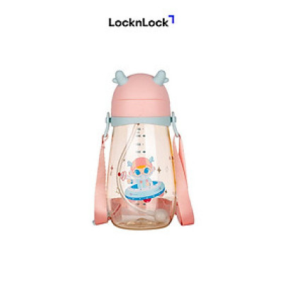 Bình Nhựa Trẻ Em Chú Hươu Nhỏ LocknLock - 450ml - 2 Màu (Xanh Mint, Hồng) - HAP910