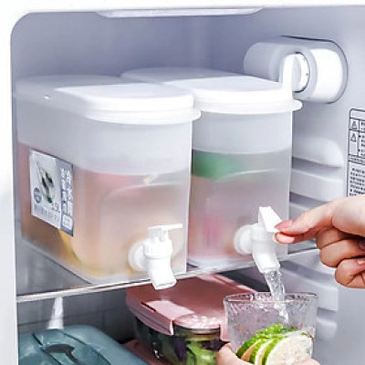 Hộp đựng nước có vòi 3,5L , bình đựng nước để tủ lạnh ,đựng nước trà ,detox ,nước trái cây tiện dụng và cao cấp ,chịu nhiệt cao