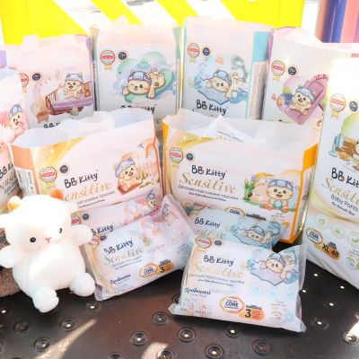 [M52]Tã/Bỉm Quần BB KITTY SENSITIVE dành cho da nhạy cảm size M(06 -11 kg)/ 52 miếng  mẫu mới