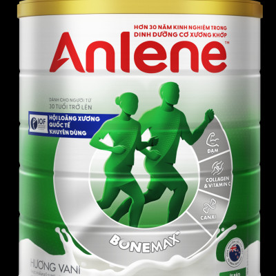 Combo 02 Sữa Bột Anlene Hương Vanilla (Hộp thiếc 800g) - Tặng ly inox