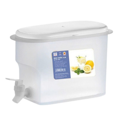 Bình Nước 3.5L Việt Nhật Có Vòi Để Tủ Lạnh ,Đựng Nước Trái Cây Tiện Lợi Đa Năng ( Tặng kèm sticker)