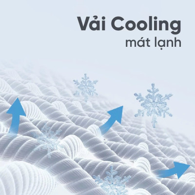 Nệm Cao Su Thiên Nhiên Tatana Cool Fresh, Áo Vải Cooling Làm Mát- Mền Mại, Êm Ái, Độ Đàn Hồi Cao - Bảo hành 12 năm.
