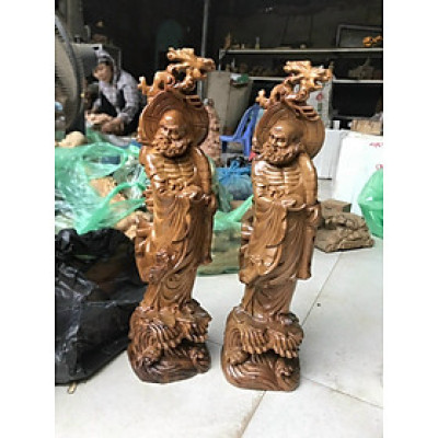 TƯỢNG ĐẠT MA SƯ TỔ BẰNH GỖ BÁCH XANH THƠM NỨC KT CAO 40×12×11CM1