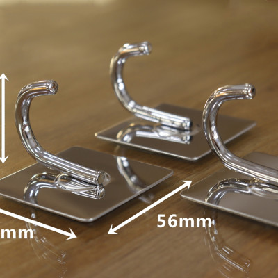 Combo Móc Dán Tường Inox 304 Hình Trụ Vuông Không cần Dục Lỗ Cao Cấp Chống Gỉ Sét Siêu Bền Siêu Chịu Lực - Móc Treo Đồ Gia Đình Tiện Dụng