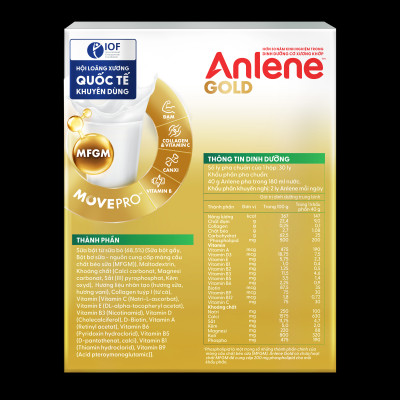 Combo 2 Sữa Bột Anlene Gold Hương Vanilla (Hộp giấy 1200g) - Tặng ấm đun Điện Quang