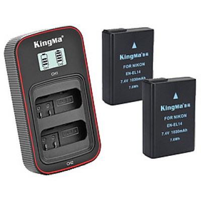 Pin sạc Ver 3 Kingma cho Nikon EN-EL14 (Sạc Type C siêu nhanh), Hàng chính hãng