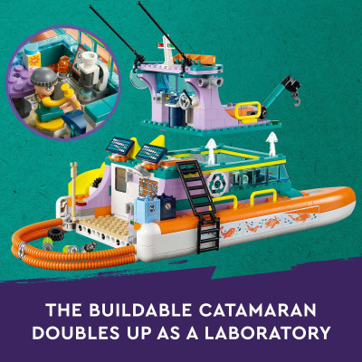 LEGO Friends 41734 Đồ chơi lắp ráp Tàu cứu hộ sinh vật biển (717 chi tiết)