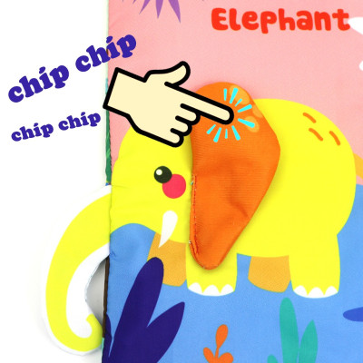 Sách Vải Tương Tác Cho Bé Đoán Đuôi Con Vật - Dạo Chơi Rừng Xanh