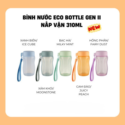 Bình nước Eco Bottle Gen II Nắp Vặn 310ml - Tupperware chính hãng - kín khí kín nước