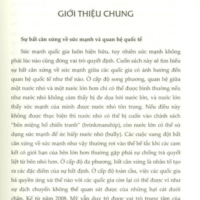 Sự Bất Cân Xứng Về Sức Mạnh Và Các Mối Quan Hệ Quốc Tế (Sách Tham Khảo)
