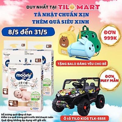 Tã Bỉm Moony Natural Dán/Quần Nội Địa Nhật NB63/S58/M46/L38/L36/XL32