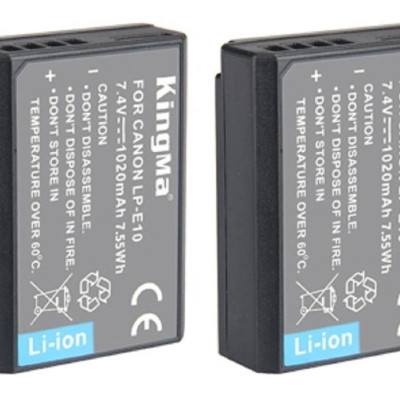 Combo 2 pin 1 sạc đôi Kingma for Canon LP-E10 - Hàng chính hãng