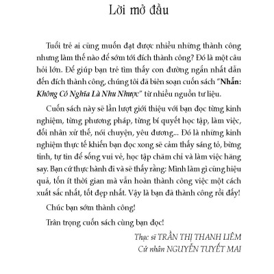 Nhẫn Không Có Nghĩa Là Nhu Nhược
