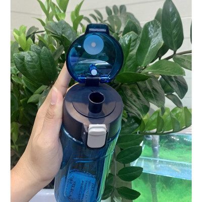 Bình nước thể thao, Bình nước chịu nhiệt 700ml Hokori Perfect thời thượng cao cấp nắp bật chống tràn - Chính Hãng Việt Nhật