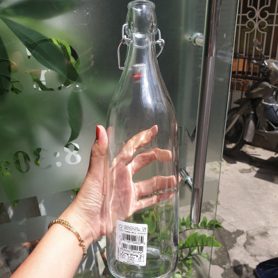 Chai Thủy Tinh Nắp Cài Kín Hơi Giara Bormioli Rocco - 1 Lít