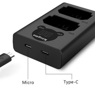 Sạc pin đôi LCD LP-E17 Kingma hàng chính hãng.