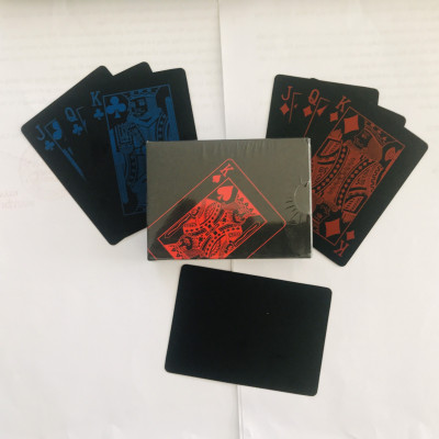Bộ Bài Tây Poker Nền Đen Cao Cấp Chọn Màu – Bài Tây Nhựa PVC Chống Nước – Chính Hãng miDoctor