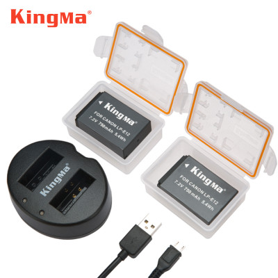 Bộ 2 pin và sạc đôi KingMa LP-E12 cho Canon M10 100D M2 - Hàng chính hãng