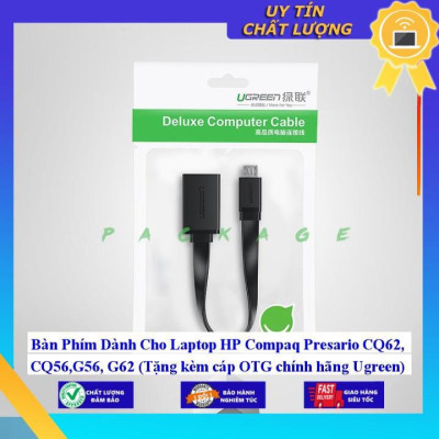 Bàn Phím dùng cho Laptop HP Compaq Presario CQ62 CQ56 G56 G62 (Tặng kèm cáp OTG Ugreen) - Hàng Nhập Khẩu New Seal