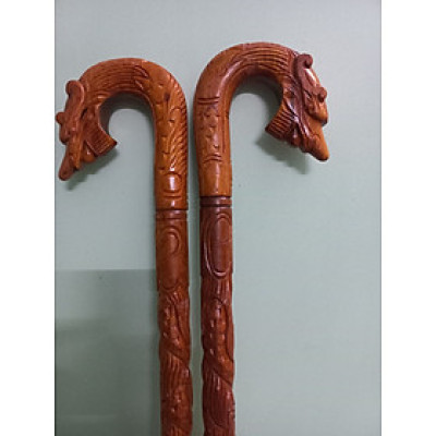 Gậy batong chống đi lại dành cho người già bằng gỗ hương đá kt dài 91×13×3,5cm