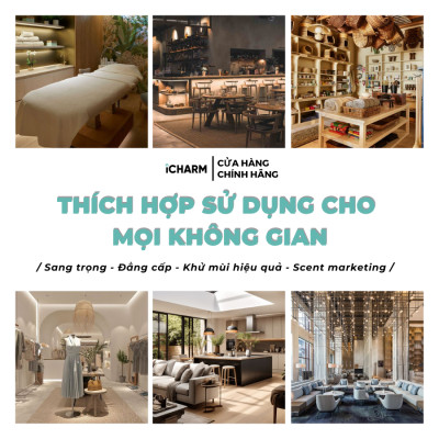 Máy xông tinh dầu, khuếch tán tạo mùi thơm trực tiếp cho cửa hàng, spa i118 iCHARM