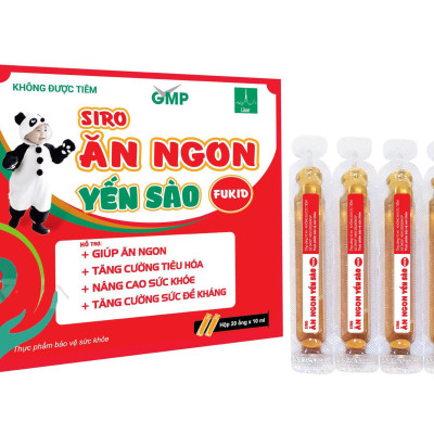 Lisse Siro ăn ngon yến sào Fukid ( hộp 20 ống) - Ăn ngon, kích thích tiêu hoá, tăng miễn dịch cho trẻ
