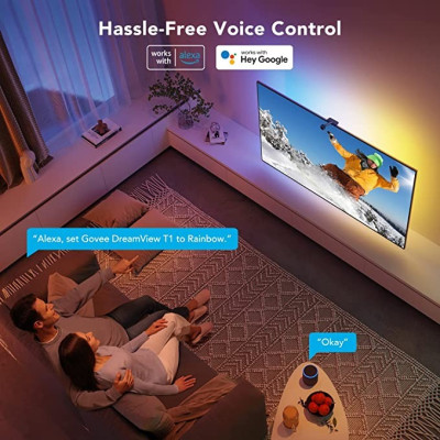 Đèn LED dây mở rộng màn hình Govee Immersion TV Backlights T1 (75-85") | Cảm biến nhạc, đổi màu theo màn hình siêu mượt